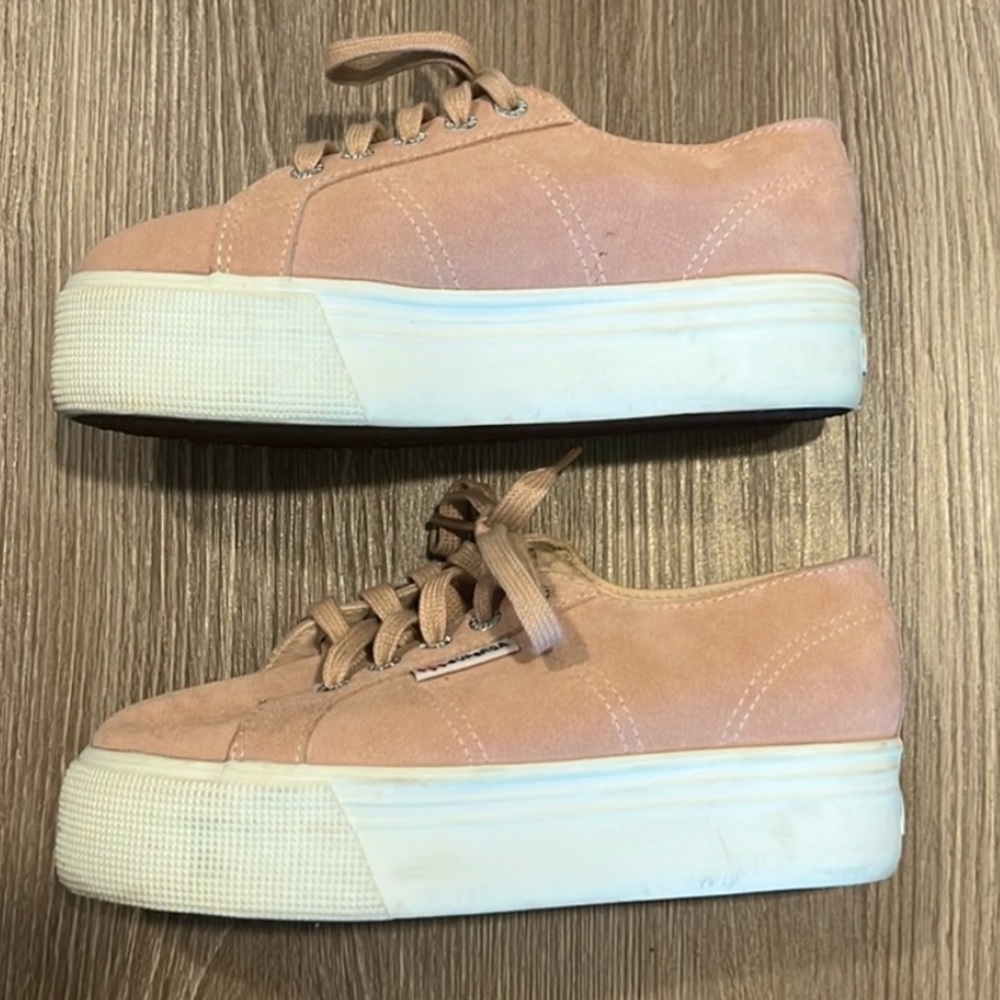 Superga Platform Blush Sneakers